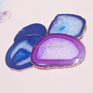 <span class=keywords><strong>Druzy</strong></span> Agata Fetta per Coppe di Vino, agata Fetta Sottobicchiere - Product Image 4
