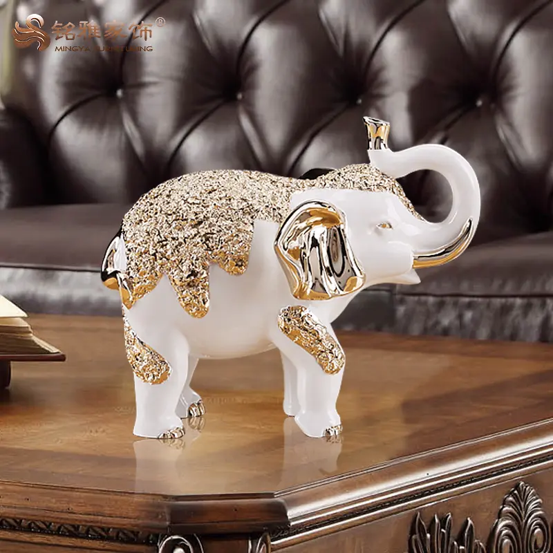 Commercio all'ingrosso della cina all'ingrosso indiani elefante in resina figurine per la decorazione domestica artigianato fatti a mano