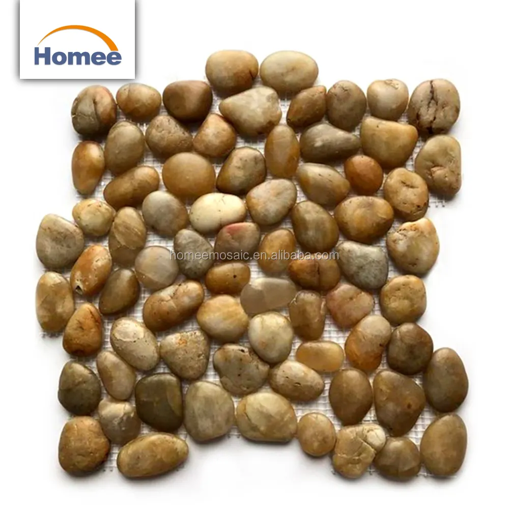 Asian Polished Pebbles Wash River Stone Wall Tiles