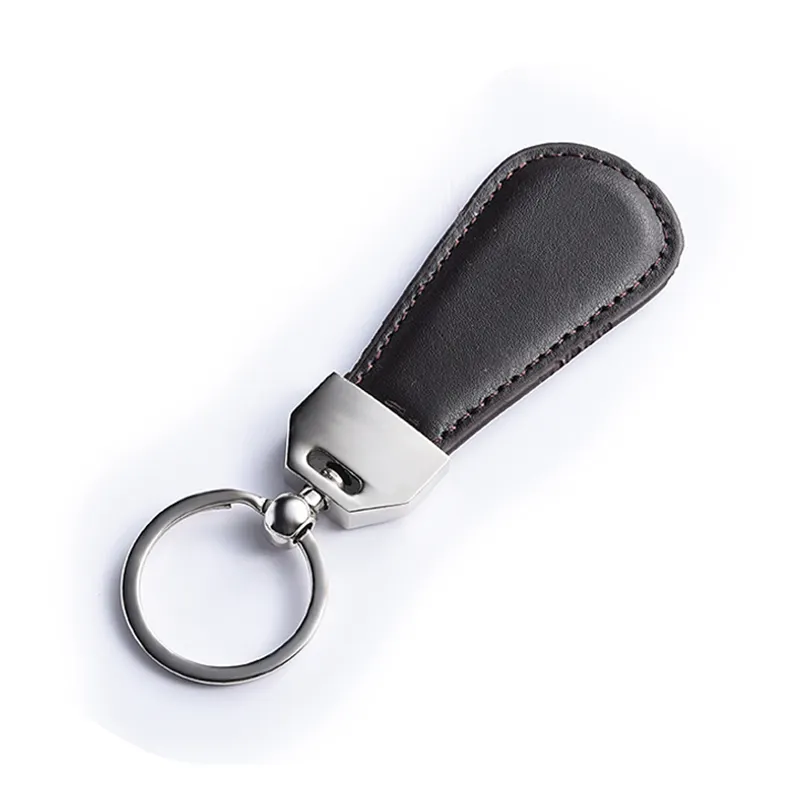 محفظة عملات معدنية سلسلة مفاتيح قرن الحذاء لسان شعار مخصص سلسلة مفاتيح جلدية