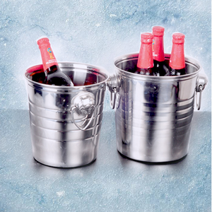 Cocina Bar Premium plata del acero inoxidable cubo de hielo, <span class=keywords><strong>3</strong></span>,5 L gran cubo de vino cerveza con Scoop - Product Image 6