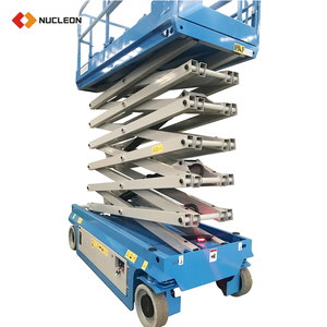 Küçük hava mobil bir adam makaslı kendinden tahrikli hava çalışma platformları hidrolik makaslı asansörler 600kg 800kg fiyat - Product Image 4