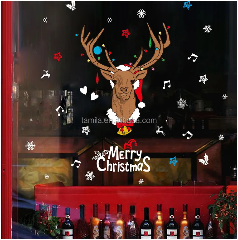 Nieuwe Stijl Kerst Glas Sticker Raamstickers Voor Xmas Holiday Decoratie