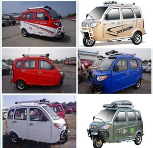 Tricycle à moteur chinois 175CC fermé pour passagers Moto Taxi Bajaj Tricycle à trois roues Auto-rickshaw Cabine fermée Tricycle - Product Image 3