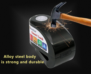Oem/odm sin llave inteligente <span class=keywords><strong>candado</strong></span> con alarma anti-robo impermeable bicicleta <span class=keywords><strong>freno</strong></span> <span class=keywords><strong>de</strong></span> <span class=keywords><strong>disco</strong></span> <span class=keywords><strong>de</strong></span> la motocicleta cerradura - Product Image 1