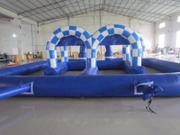 Nouvelle conception gonflable de Location speedway piste de course aller kart barrière gonflable