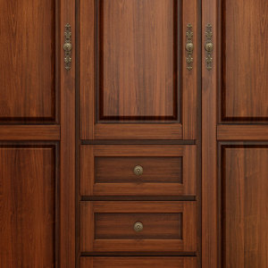Armario de madera maciza, armario americano económico, muebles prácticos, estilo coctelera, dormitorio, armario personalizado - Product Image 2