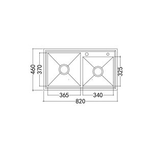 ซาตินคู่ชามสแตนเลสอ่างล้างจาน - Product Image 2
