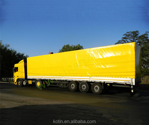 Tùy chỉnh vải bạt PVC cho xe tải Trailer 700gsm 900gsm nhà sản xuất in bạt với grommets Velcro hoặc dây thừng - Product Image 2