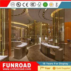 Tienda de joyería <span class=keywords><strong>elegante</strong></span> con gabinete curva <span class=keywords><strong>vitrina</strong></span> expositora y escaparate para tienda de joyería - Product Image 2