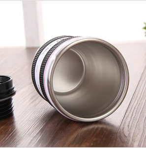 Tasse à café créative avec <span class=keywords><strong>objectif</strong></span> en acier inoxydable, flacons sous vide, pour <span class=keywords><strong>appareil</strong></span> <span class=keywords><strong>photo</strong></span>, idéal pour un voyage, idée de cadeau, nouveauté, de 400ml, nouveauté - Product Image 2