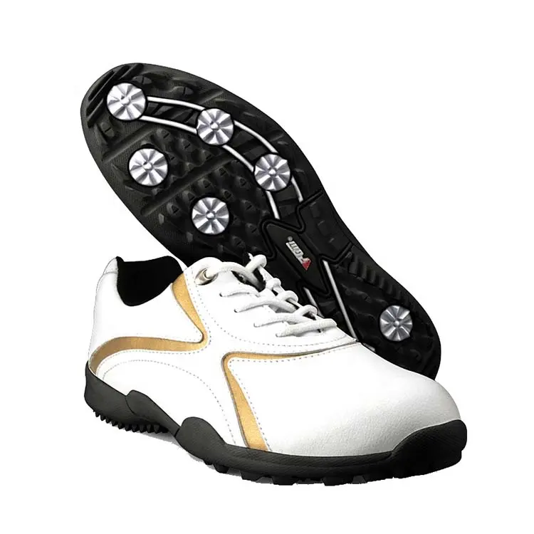 Rubber bottom breathable Golf Shoes with spikes