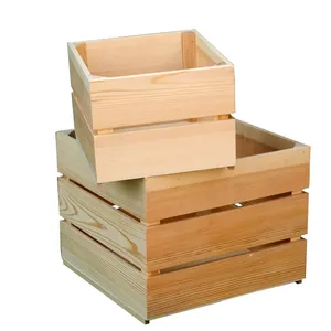 Factory supply custom made wooden apple mini gift crate for wholesale