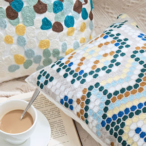 โมเดิร์น 100% ฝ้ายเย็บปักถักร้อยปลอกหมอนสำหรับตกแต่งบ้าน - Product Image 6