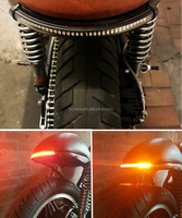 Bande lumineuse Flexible universelle à 32LED pour motos, 1 paire, feu de Stop, clignotant, feu de plaque d'immatriculation, rouge + ambre