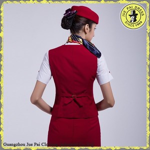 Chaleco y falda de uniforme de <span class=keywords><strong>azafata</strong></span> de aerolínea naranja - Product Image 5