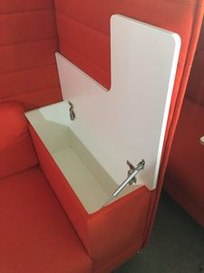 Lobby kamu alanları için ofis kanepesi oturma ekran bölümü ile modüler tek dizüstü bilgisayar masası odak çalışma okuma - Product Image 2