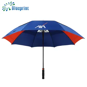 Obsequios publicidad golf paraguas de fibra de vidrio regalo promocional automático