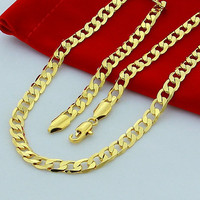 DAICY pas cher en gros taille personnalisée chaîne pour hommes collier en or 24 carats
