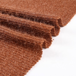 100 poliéster suave camiseta jacquard rib sweater hacci de punto de tela para el vestido - Product Image 4