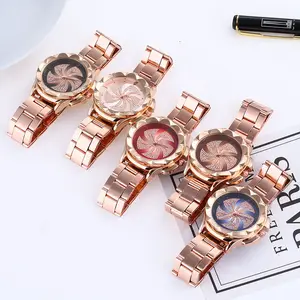 WJ-7826 de cuarzo con logotipo personalizado, reloj de pulsera de aleación para mujeres