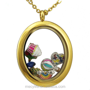 Mecylife Cá Nhân Hình Bầu Dục Hình Không Gỉ Mề Đay Thép Không Gỉ Và Quyến Rũ Vòng Cổ - Product Image 1