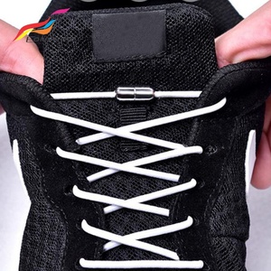 Nouveau style sans cravate Capsule dorée Clips d'extrémité en métal Fermeture élastique Lacet de chaussure avec emballage personnalisé - Product Image 5