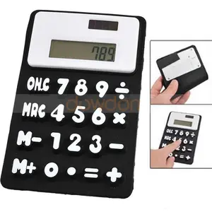 Portable Solar Silicone Pocket Calculator 8 Digit Creative for Student