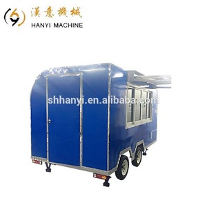 Móvil de acero inoxidable perro caliente expendedoras carro remolque helado Foodtruck con gran calidad - Product Image 4