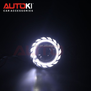 AUTOKI New cơn lốc Dual LED thiên thần đôi mắt to ngày ánh sáng bi-xenon projector lens <span class=keywords><strong>hid</strong></span> - Product Image 2