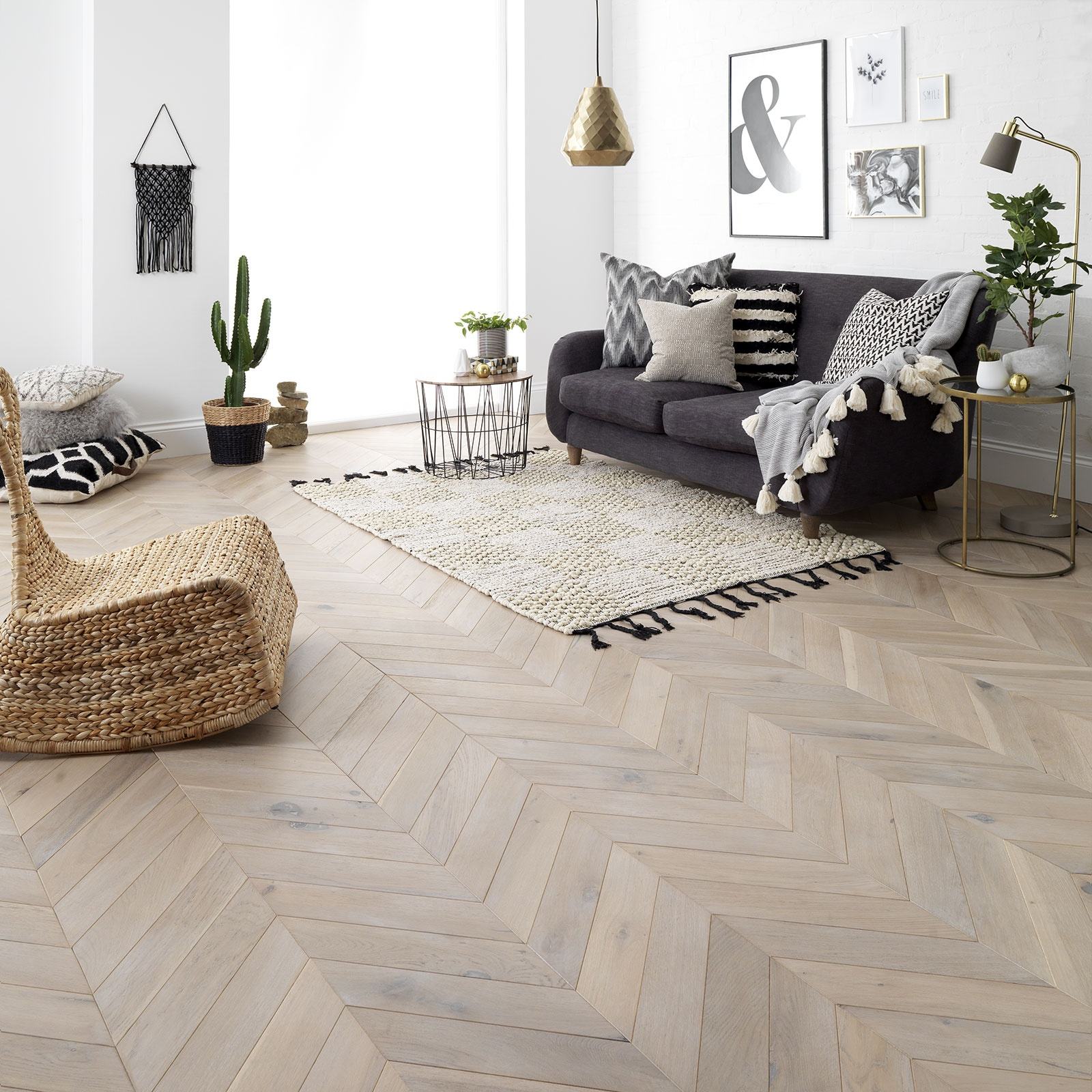 Hotel/Villa/Apartamento Natural Cor Chevron Painéis de Placa de Piso Inacabado Parquet Piso de Madeira de Carvalho Francês Espinha de Peixe