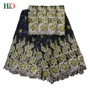 H & D mayor 5 + <span class=keywords><strong>2</strong></span> rebordeó la tela textil Bazin riche getzner con mejor calidad - Product Image 2