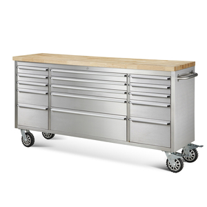 Boîte à outils de garage <span class=keywords><strong>en</strong></span> <span class=keywords><strong>métal</strong></span> roulante Hyxion de 72 pouces, <span class=keywords><strong>en</strong></span> acier inoxydable, vide, <span class=keywords><strong>pour</strong></span> le stockage de camions - Product Image 4