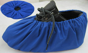 Высококачественные многоразовые полиэстеровые чехлы для обуви, прочные, нескользящие, хлопковые бахилы - Product Image 2