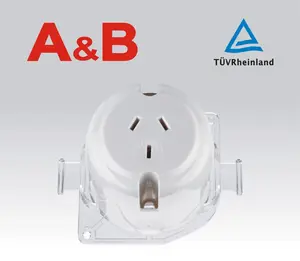 Australia plug bases SAA single surface socket,Plug Bases 3 Flat Pin*