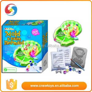 Lovely painting mould mermaid painting didactic toy kid toys diy - Product Image 1