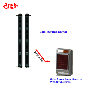 Detección de intrusión perimetral alarma Sensor de haz IR con energía solar inalámbrica de ocho haces - Product Image 2