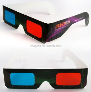 نظارات anaglyph ثلاثية الأبعاد رخيصة الثمن تصميم مخصص نظارات ورقية ثلاثية الأبعاد للسينما والهدايا الترويجية