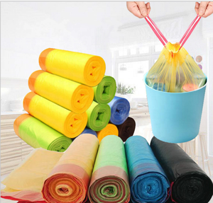 Dustbin 100% Biodegradable Drawstring Plastic Bags Garbage Bag