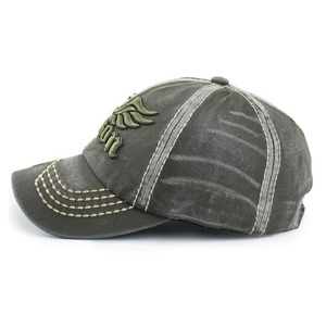 Comercio al <span class=keywords><strong>por</strong></span> mayor de algodón lavado verde oscuro moda puff bordado gorra de béisbol para el Atleta - Product Image 2