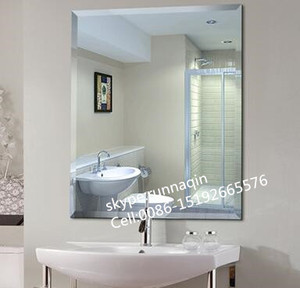 Miroir mural de salle de bains en diamant biseautés, miroir en verre sans cadre, taille 40x60x80cm avec les bords polis, vente en gros - Product Image 3