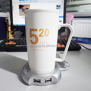 Promotion Gift 4-Port USB 2.0 Hub Beverage Coffee <strong>Mug</strong> <strong>Heater</strong> &amp; Cup Warmer Used Stock Product - Product Image 3