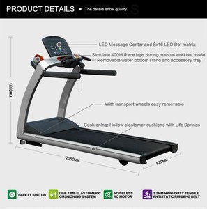 JunXia Nieuwe Commerciële Treacmill met MP3/loopband machine/commerciële loopband - Product Image 4