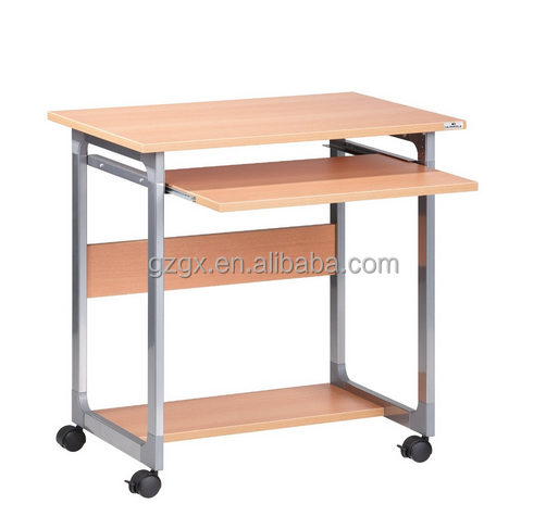 Modern Wooden Computer Desk with Mobile Wheels Folding Feature for Student Study or Home Use on Sale