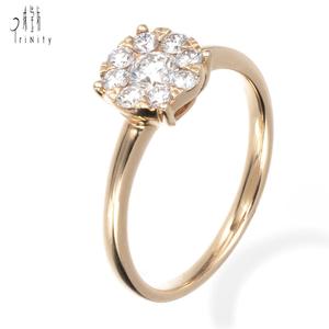 ชุดความรัก18K โรสโกลด์เครื่องประดับที่นิยมมากที่สุดสำหรับงานแต่งงานแหวนแฟนซีเพชรธรรมชาติแท้แหวนหมั้น - Product Image 1