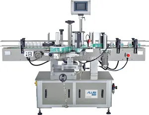 Etiqueta líquida corrosiva de dois lados automática, cuidados com a pele e cosméticos, máquina redonda de etiquetas de garrafa plana