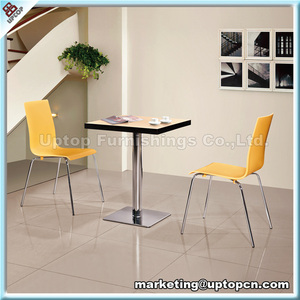 (SP-CT516) moderno <span class=keywords><strong>restaurante</strong></span> de comida rápida cuadrado blanco mesa y silla de plástico - Product Image 2