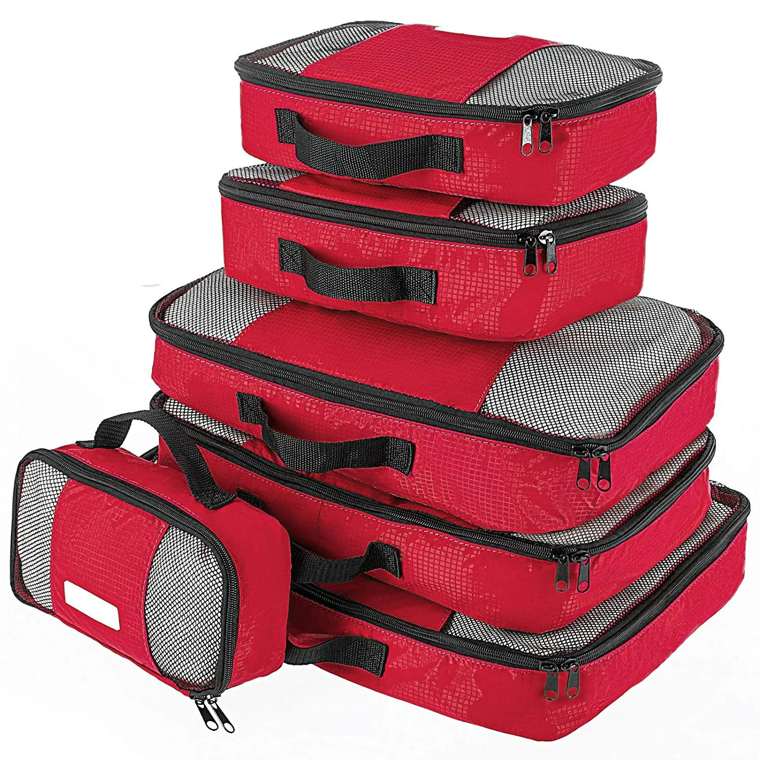 Equipaje de viaje, organizador de bolsa de 6 PCS bolsa de almacenamiento de ropa interior calcetines cubos de embalaje