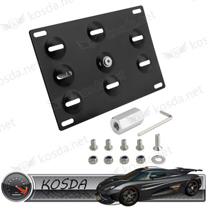 Al por mayor gancho de <span class=keywords><strong>remolque</strong></span> del parachoques delantero del coche de aluminio placa de matrícula <span class=keywords><strong>soporte</strong></span> - Product Image 1