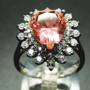Modyle — bague de fiançailles en Morganite Rose, en forme de <span class=keywords><strong>poire</strong></span>, Unique, or 14K, bijoux fins, 9x11mm - Product Image 2